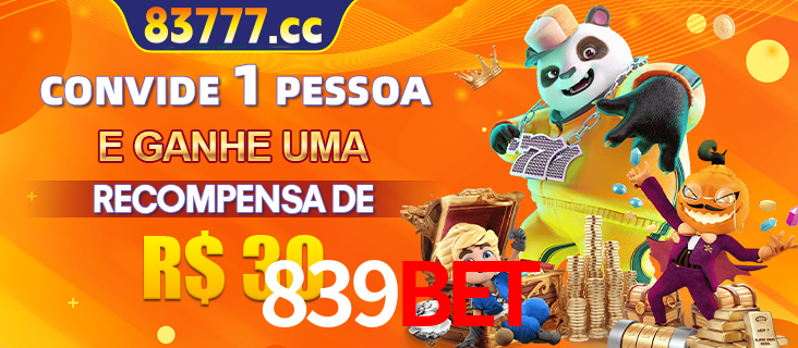 Banner institucional da 839BET sobre parceria de marcas e criação de uma marca de excelência, apresentando os mascotes de jogos populares como o Fortune Tiger.
