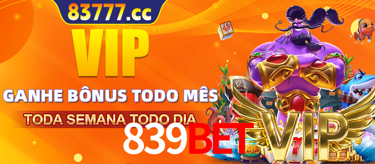 Banner promocional do 839BET oferecendo 100% de recompensas adicionais contínuas para quem fizer o login diário (Daily sign-in), com um mascote de coelho.