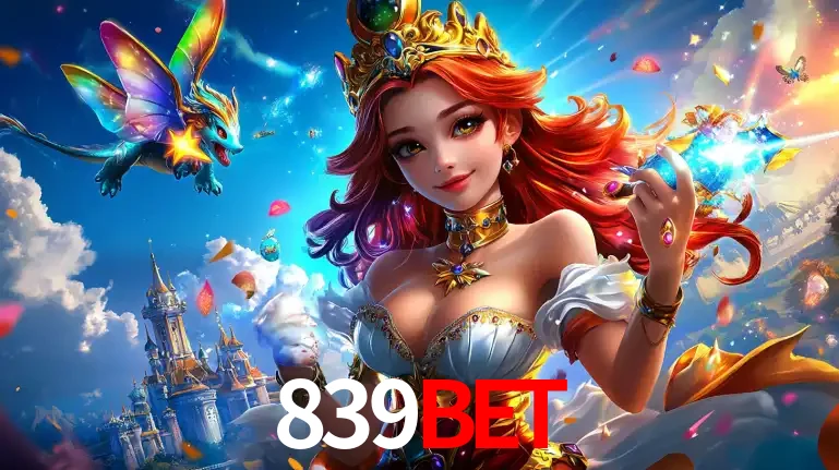 A princesa de um reino de fantasia mágico, com seu pequeno dragão, apresentando um mundo de prêmios encantados nos jogos de caça-níqueis do cassino 839BET.